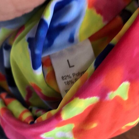 NEW Floral abstract, high waisted, bikini set￼ L - Picture 2 of 6